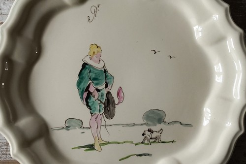 Assiette ancienne faience - en,