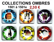 CAPSULES  de  CHAMPAGNE  COLLECTIONS OMBRES 1501 à 1501e