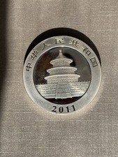 chine 10 Yuan Panda 2011 argent 999/. 1 Oz 31,15 Gr très Belle Comme Neuf