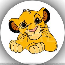 Le Roi Lion  .  Décoration de gâteau comestible, Azyme, disque diamètre 20cm.