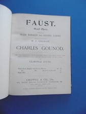 FAUST GRAND OPERA - CHARLES GOUNOD - PARTITIONS - J.BARBIER - M.CARRE - C.LUCAS 