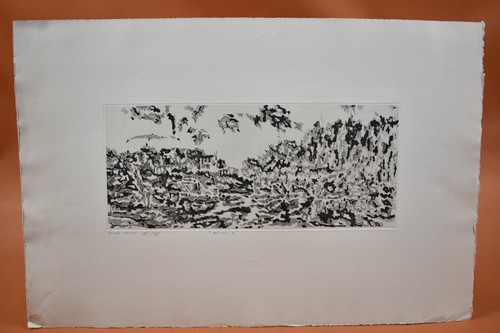 Gravure xxème pointe sèche - pointe,