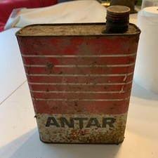 Ancien BIDON D'HUILE VINTAGE ANTAR SAE vieux garage ancienne voiture motor oil
