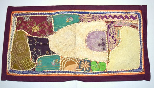 Tapisserie patchwork brodée - tapisserie,