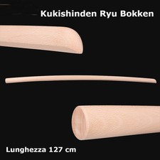 Kukishinden Ryu Bokken 127 Cm En Hêtre Pour Aikido Kenjutsu Iaido Kendo Iaito