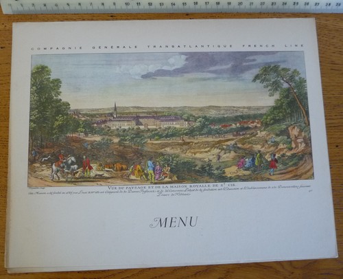 Ancien menu paquebot - menu, du