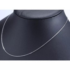Chaîne acier inoxydable homme et femme collier mixte 45cm COULEUR ARGENT