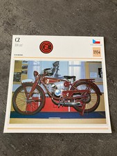 CARTE FICHE MOTO collection ATLAS  CZ 100 CM3 1934