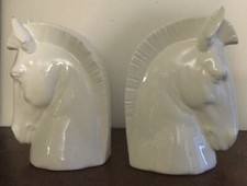 2 TÊTES DE CHEVAL CÉRAMIQUE