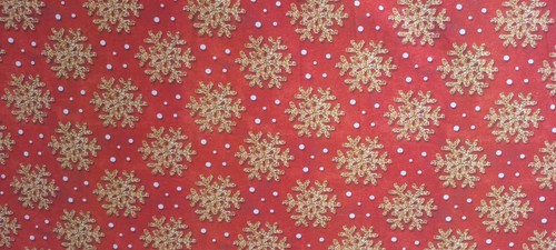 Coupon tissu noël rouge - tissu,