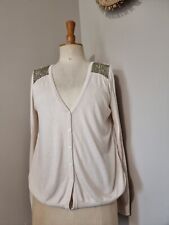 SOAKED BY LUXURY : SUPERBE GILET ÉPAULES EN STRASS ROCK DOS EN VOILE