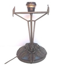 Ancien pied lampe fer - de, en