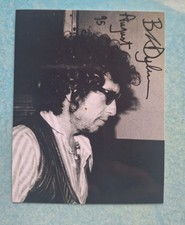 Photo dédicace autographe Bob Dylan réelle et authentique signature