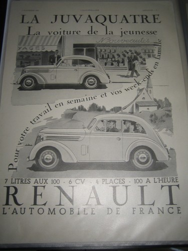 Publicité ancienne automobile
