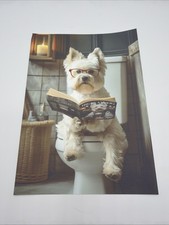 Affiche Chien Westie WC Drôle