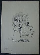 DESSIN CAPTIVITE STALAG XB - DANSE - Cachet de ROBERT LEPELTIER