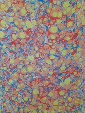 Papier marbré à la cuve de