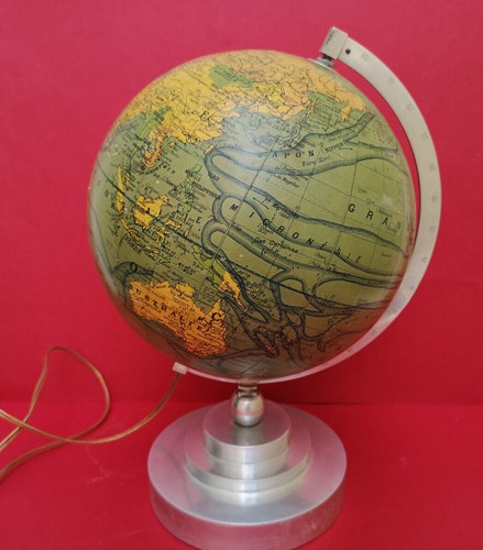 Lampe globe terrestre - terrestre, verre