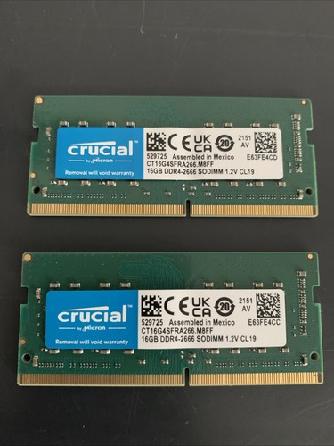 Crucial 32gb kit - (2, 16gb)