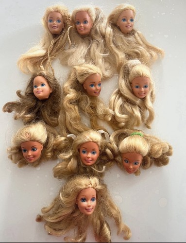 Lot têtes barbie mattel - têtes,