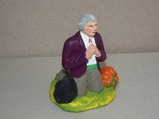 T3 9 cm santon ancien Carbonel Le Prieur avec citrouille courge crèche Provence