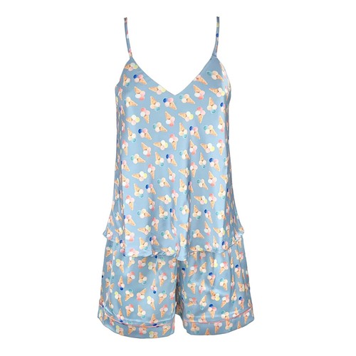 Pyjama court femme satin - pyjama,