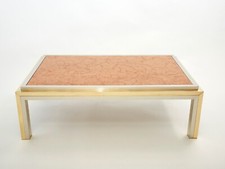 Table basse chrome laiton