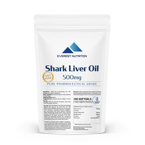 Huile foie requin 500mg - foie, de