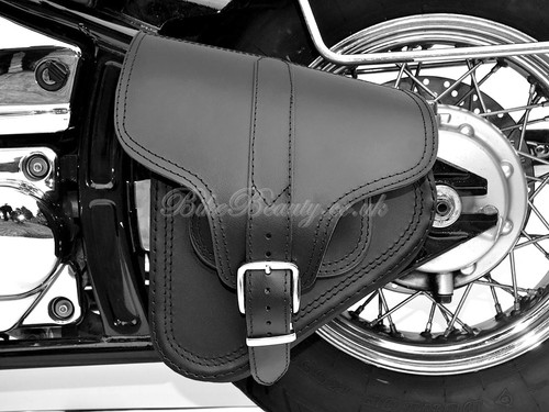 Sacoche cuir de pannier - en,