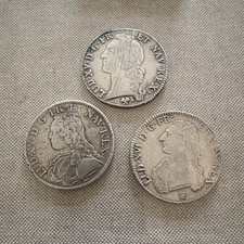 Lot De MonnaieS  ROYALES  Argent Ecu Louis Xv Ecu Louis Xvi Silver Coin