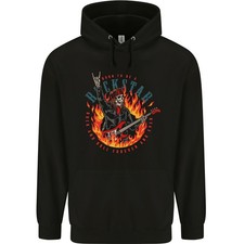 Né Pour Être Une Rock Star Sweat À Capuche Skull N Roll Pour Hommes 80% Coton