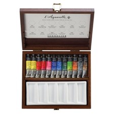 Coffret en bois aquarelle