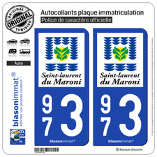 2 Sticker autocollant plaque