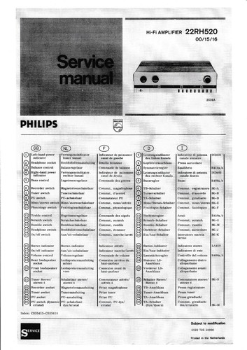 Service manuel instructions - manuel, d'instructions