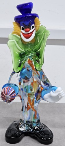 Statuette clown verre de - statuette,