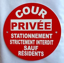 panneau COUR PRIVÉE
