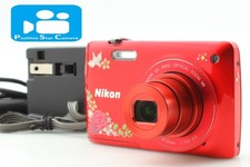 🎦VIDEO👀✨MINT✨ Nikon Coolpix S4300 Red Digital Camera From JAPAN