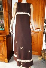VERITABLE ROBE VINTAGE 70'  ROBE LONGUE CEREMONIE OU SOIREE 