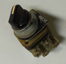 Commande rotative frontale pour armoire électrique Marche Arrêt vintage