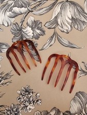 ALEXANDRE DE PARIS : LOT DE 2 PEIGNES CHIGNONS COIFFURE BOHEME WEDDING 