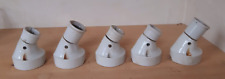 Lot de 5 Ancienne applique murale en porcelaine  1930 1950 douille B22  et E27