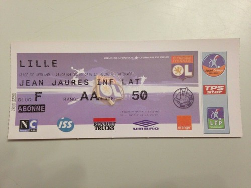 Ticket match lyon lille - match, 28