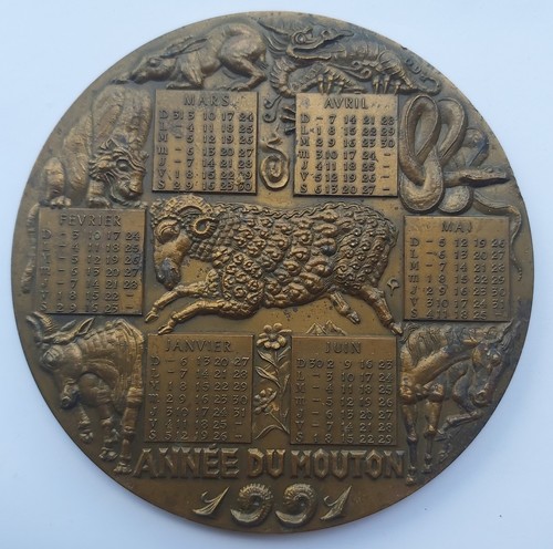 Médaille calendrier 1991 - calendrier,