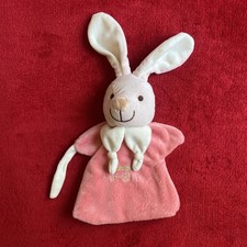 ??Doudou Marionnette Lapin Rose Écru PLAYKIDS NEUF
