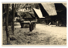 Indonésie, Île de Sumatra, Village batak, Tirage vintage, ca.1930 Indonésie, Île