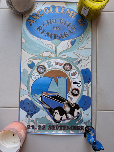 Affiche vintage circuit des - vintage,