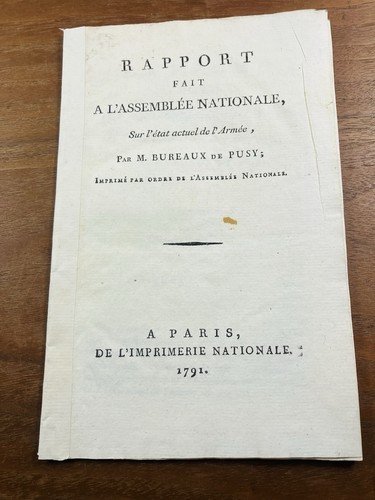 Bureaux pusy 1791 - de, armée