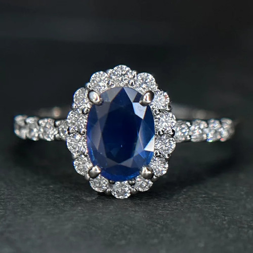 Bague saphir bleu - bague,