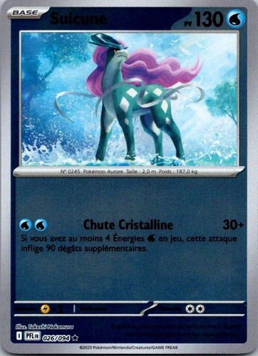Carte pokémon suicune 026 - carte,