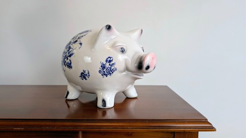 Grande tirelire cochon - , vintage